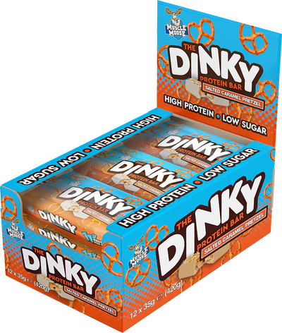 Muscle Moose Dinky Bars - 12 x 35 g Salted Caramel Pretzel