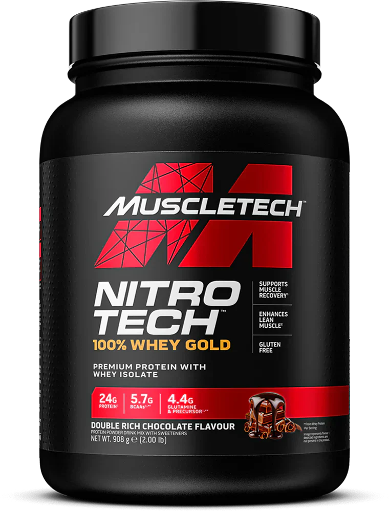 MuscleTech Nitro Tech 100% Whey Gold - 908 g Double Rich Chocolate