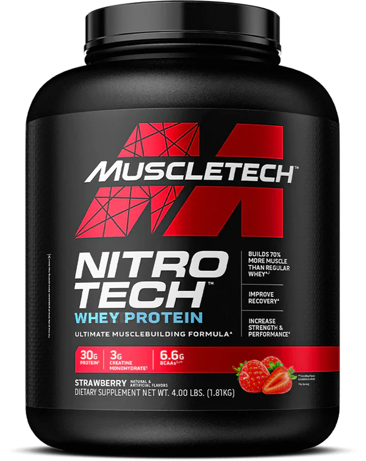 MuscleTech Nitro Tech Whey Protein - 1810 g Strawberry