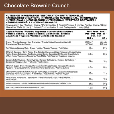 Optimum Nutrition Protein Bar - 10 x 65 g Chocolate Brownie Crunch