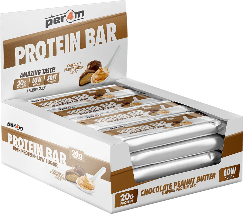 PER4M Protein Bar - 12 x 62 g Chocolate Peanut Butter