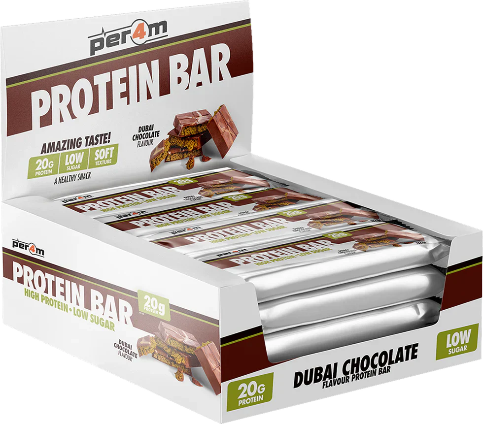 PER4M Protein Bar - 12 x 62 g Dubai Chocolate