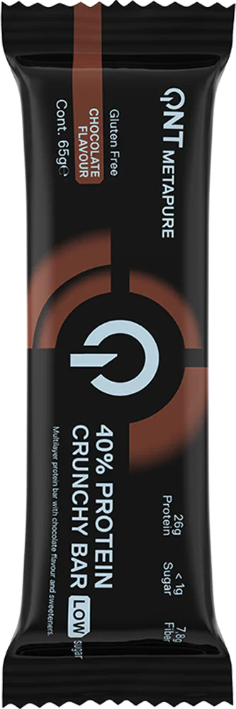 QNT 40% Protein Crunchy Bar - 12 x 65 g Chocolate
