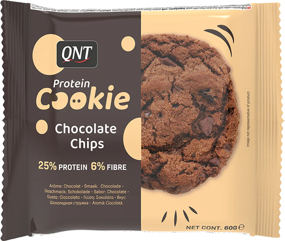 QNT Protein Cookie - 12 x 60 g Chocolate Chip