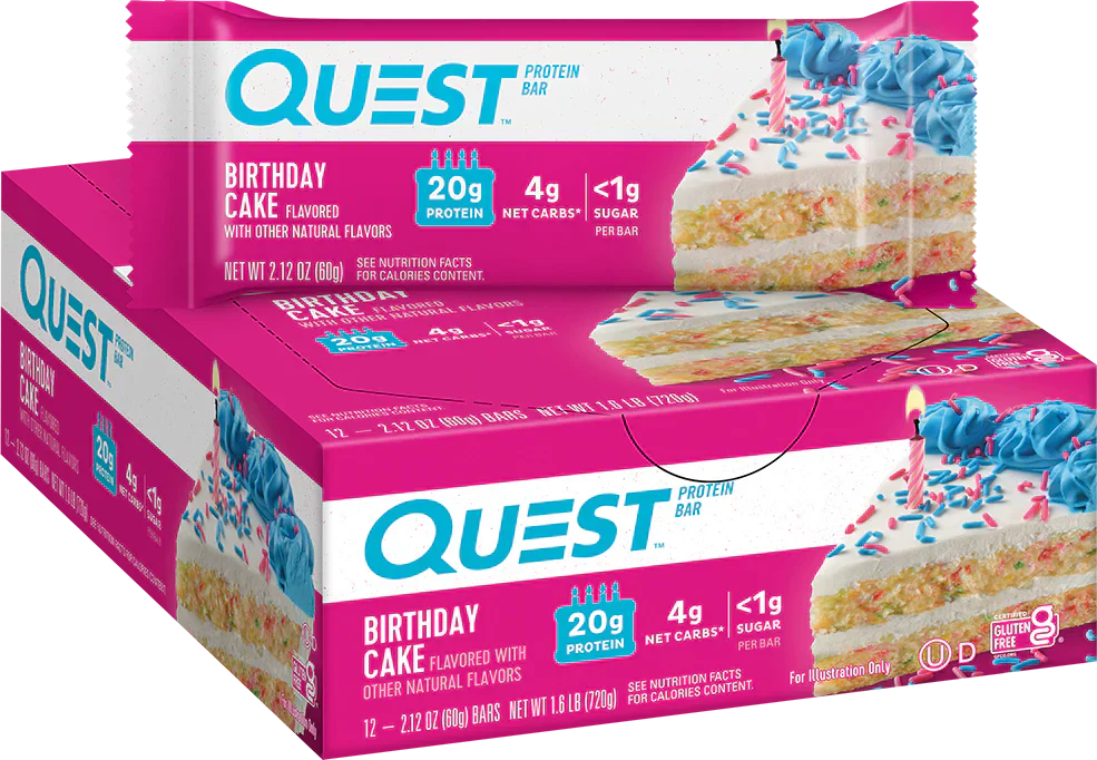 Quest Bar - 12 x 60 g Birthday Cake