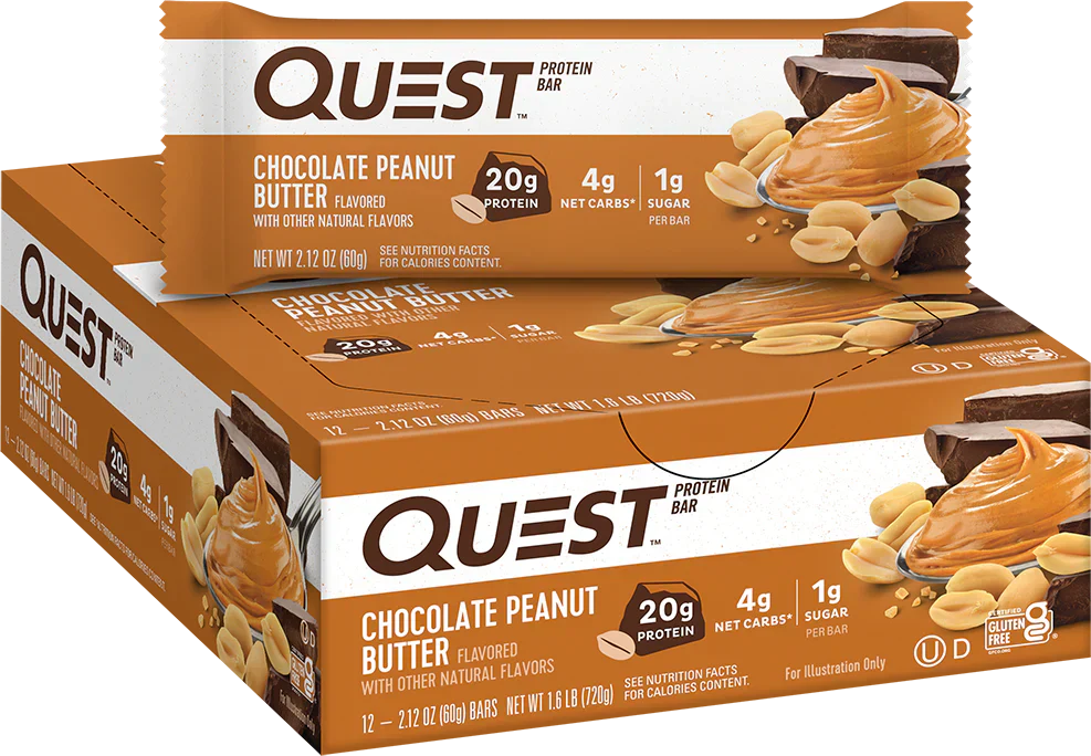 Quest Bar - 12 x 60 g Chocolate Peanut Butter