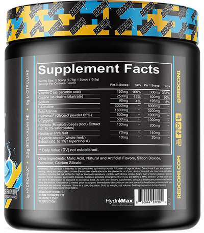 Redcon1 Total War Pump - 20 servings Blue Lemonade