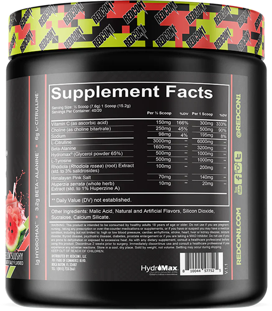 Redcon1 Total War Pump - 20 servings Watermelon Slushy