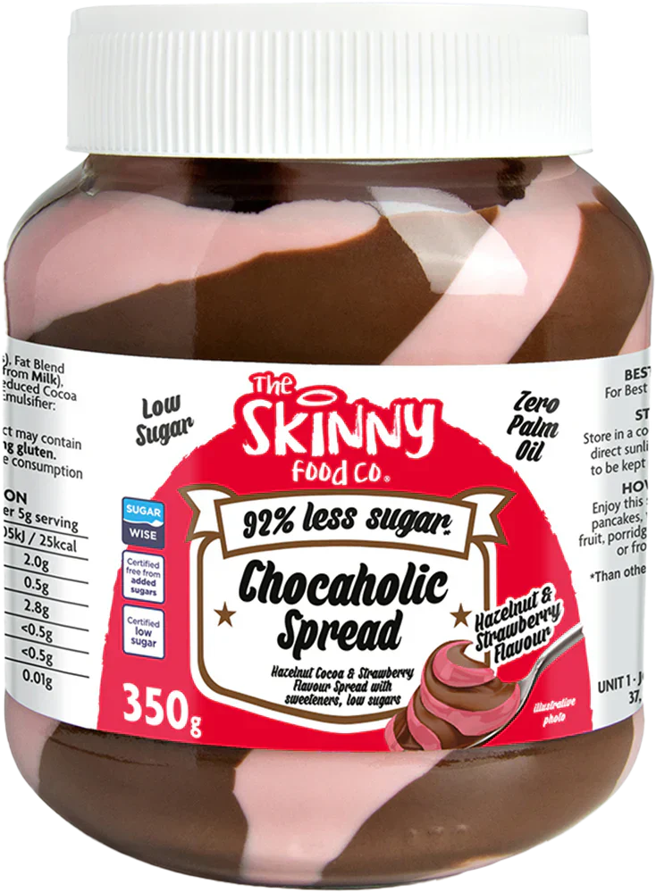 The Skinny Food Co Low Sugar Spread - 350 g  Hazelnut & Strawberry