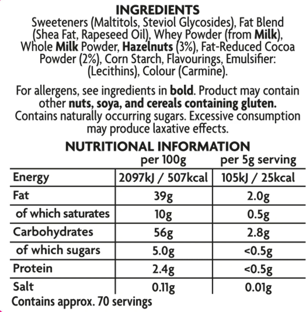 The Skinny Food Co Low Sugar Spread - 350 g  Hazelnut