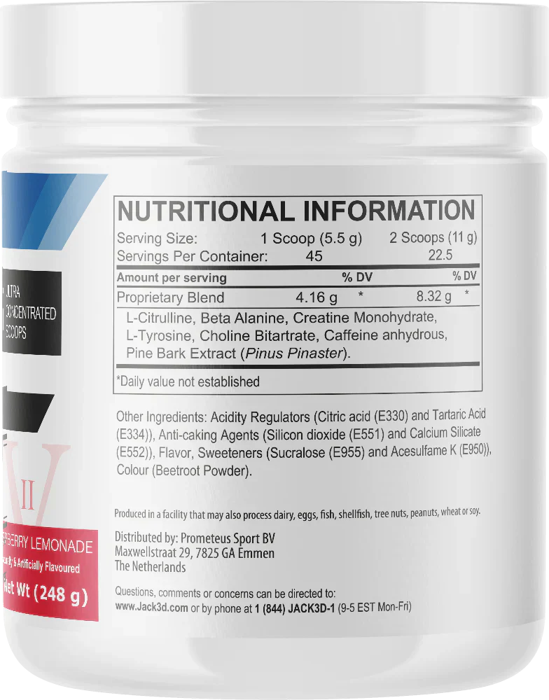 Jack3d Advanced Pre-workout Fruit Punch