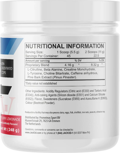 Jack3d Advanced Pre-workout Fruit Punch