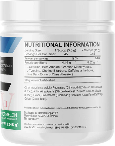 Jack3d Advanced Pre-workout Watermelon