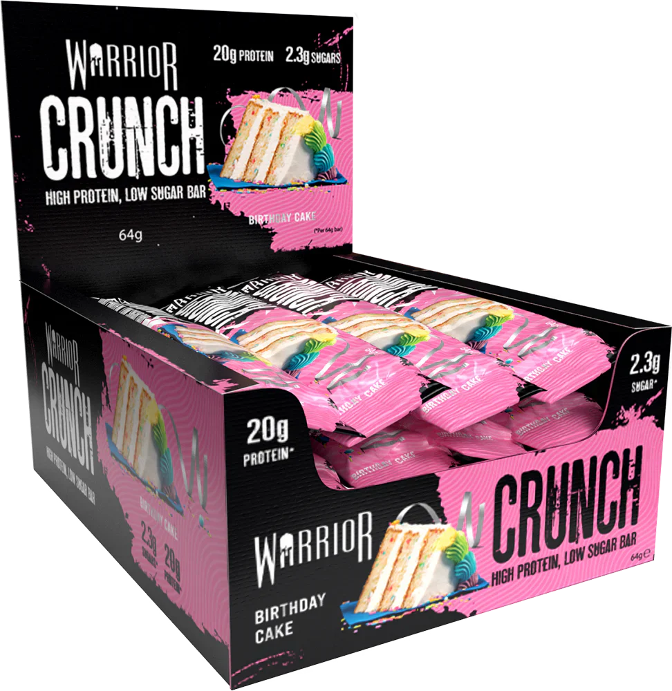 Warrior Crunch Bar - 12 x 64 g Birthday Cake