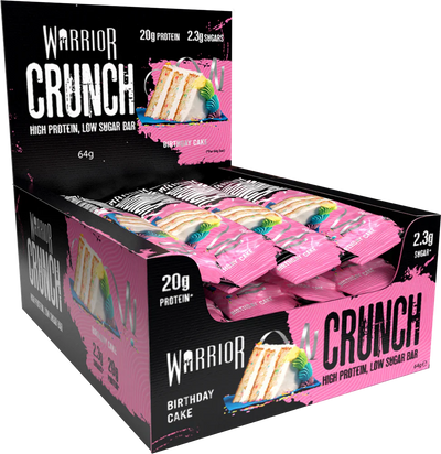 Warrior Crunch Bar - 12 x 64 g Birthday Cake