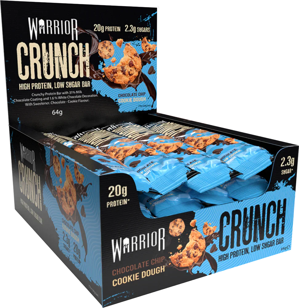 Warrior Crunch Bar - 12 x 64 g Chocolate Chip Cookie Dough