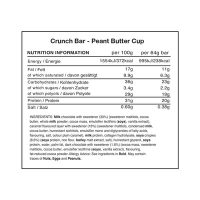 Warrior Crunch Bar - 12 x 64 g Peanut Butter Cup