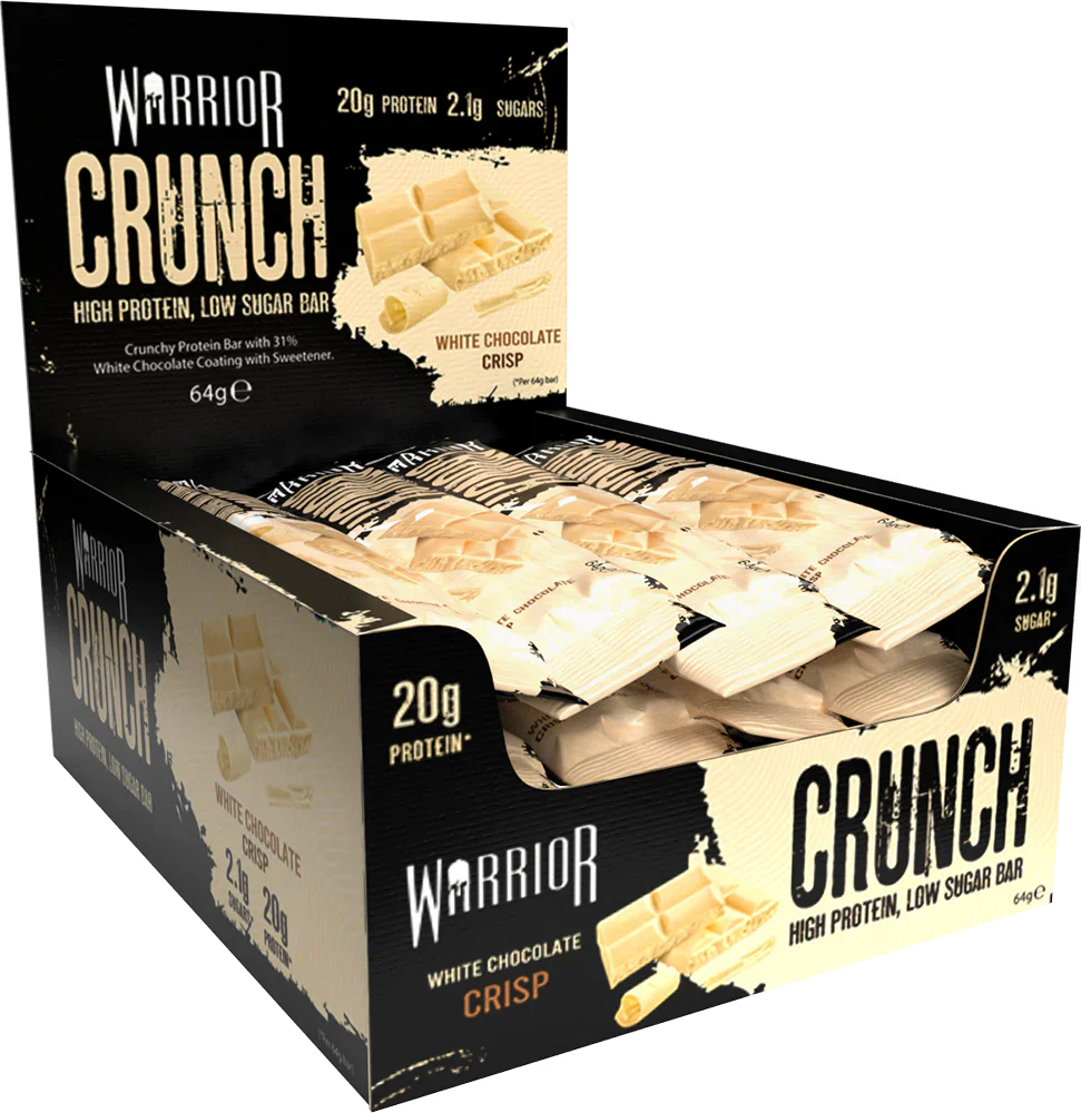 Warrior Crunch Bar - 12 x 64 g White Chocolate Crisp