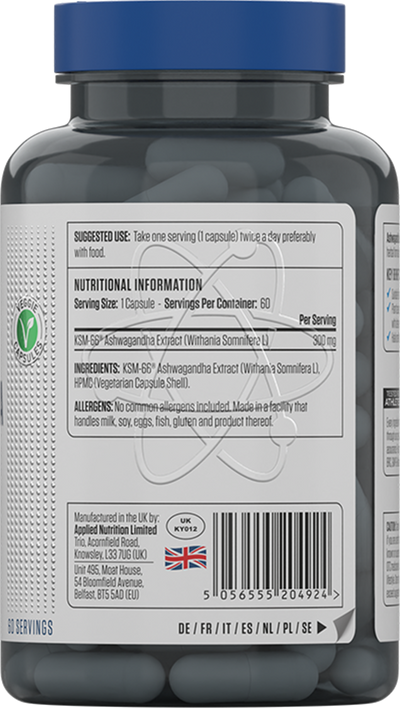 Applied Nutrition Aswagandha KSM-66 - 60 caps
