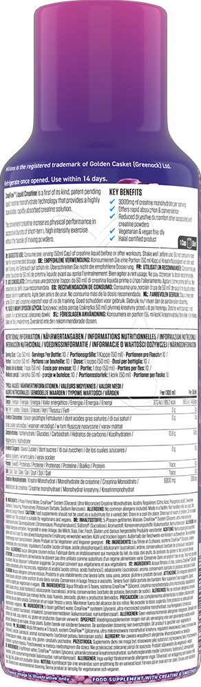 Applied Nutrition CreaFlow Liquid Creatine - 500 ml Millions Blackcurrant