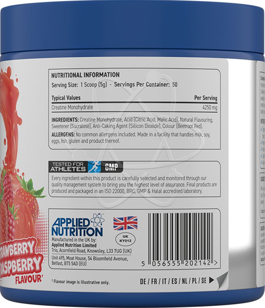 Applied Nutrition Flavoured Creatine Monohydrate - 250 g Strawberry & Raspberry