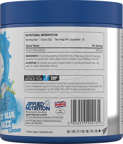 Applied Nutrition Flavoured Creatine Monohydrate - 250 g Blue Raspberry