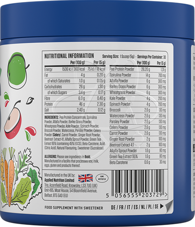 Applied Nutrition Flavoured Critical Greens - 150 g Apple Burst