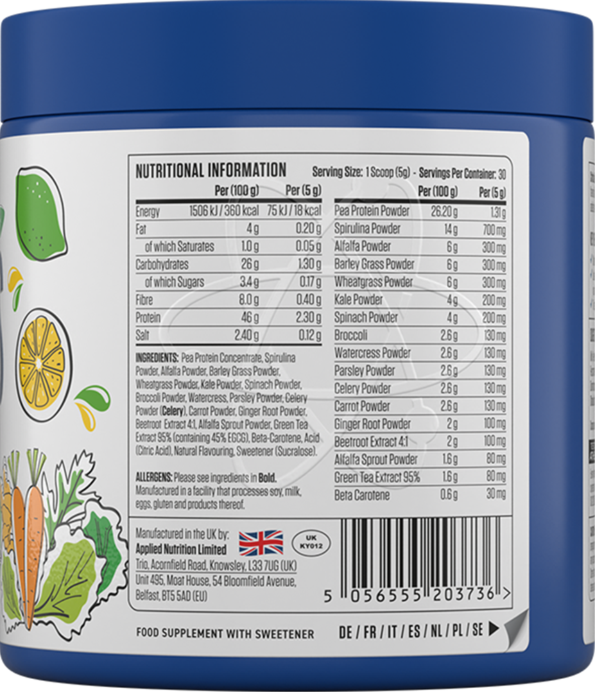 Applied Nutrition Flavoured Critical Greens - 150 g Lemon & Lime