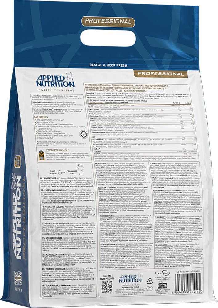 Applied Nutrition Critical Mass Professional - 6000 g