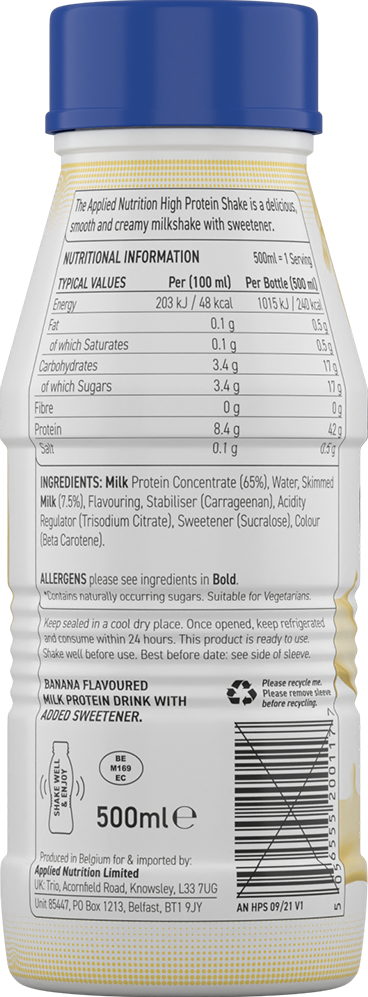 Applied Nutrition High Protein Shake - 8 x 500 ml Banana Delight