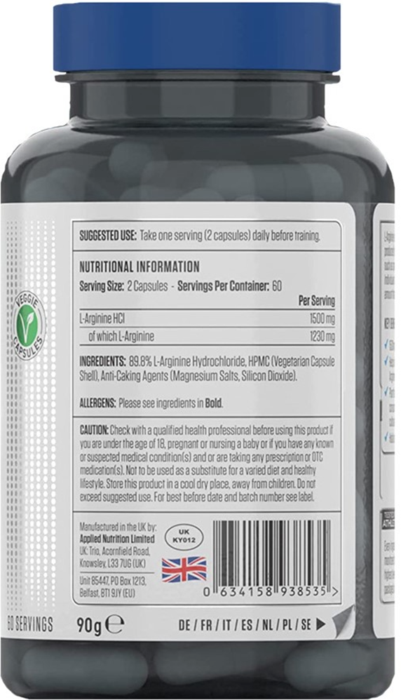 Applied Nutrition L-Arginine 1500 - 120 caps