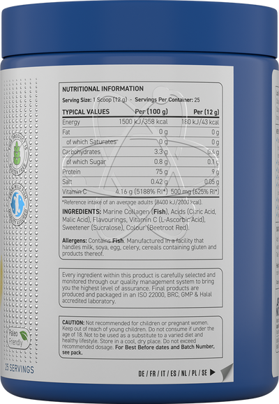 Applied Nutrition Marine Collagen Powder - 300 g Strawberry Lemonade