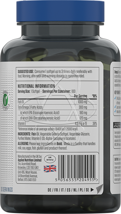 Applied Nutrition Omega 3 - 100 softgels