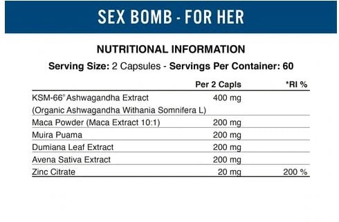 Applied Nutrition Sex Bomb Female - 120 caps