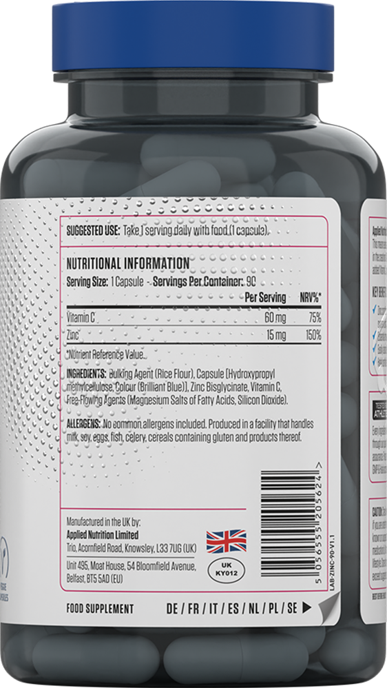 Applied Nutrition Zinc - 90 caps