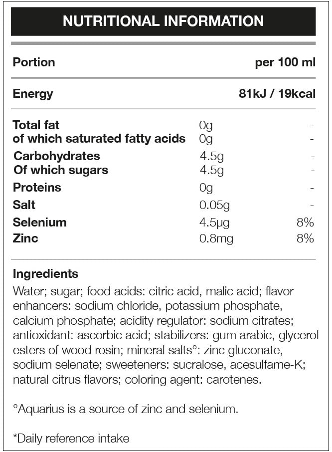 Aquarius - 12 x 500 ml Orange