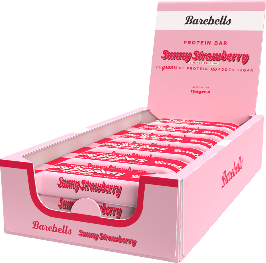 Barebells Protein Bar - 12 x 55 g - Sunny Strawberry