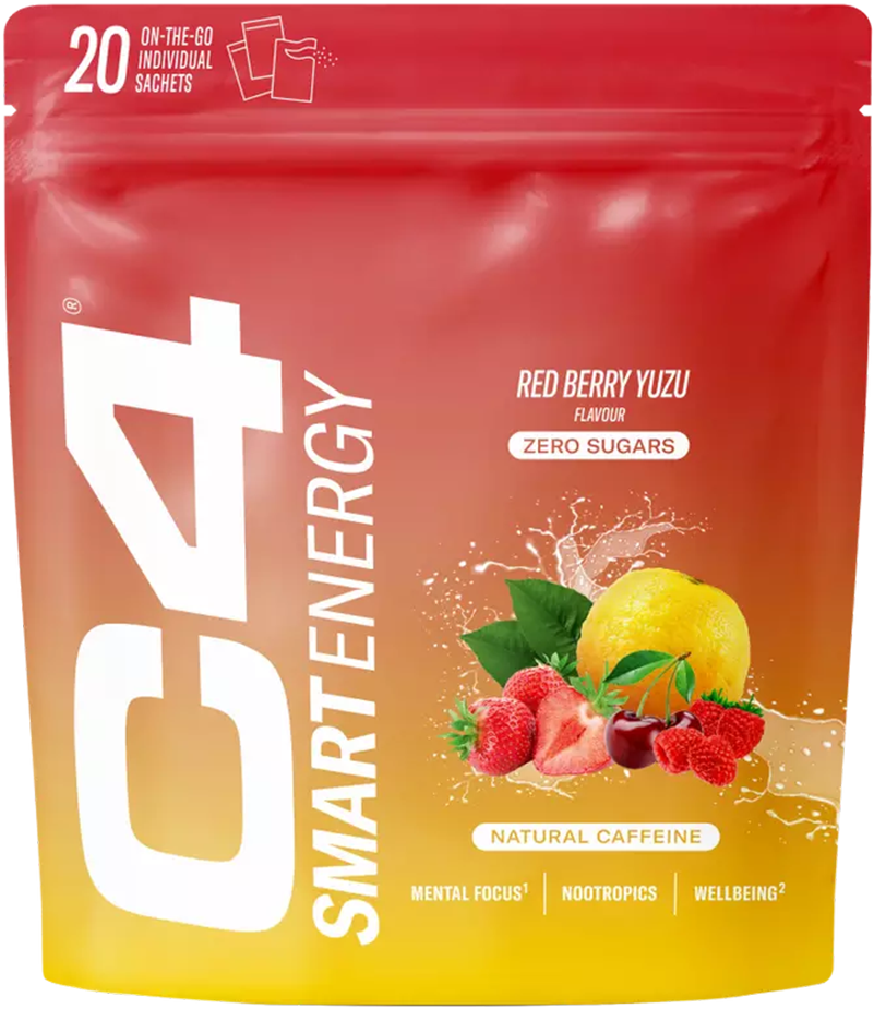 C4 Smart Energy Powder - 20 sachets Red Berry Yuzu