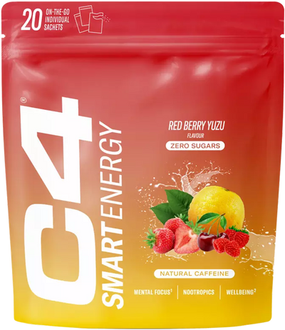 C4 Smart Energy Powder - 20 sachets Red Berry Yuzu