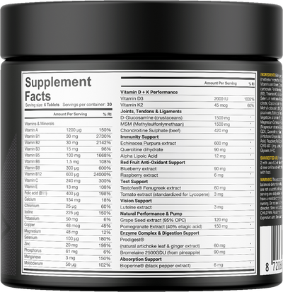 Dedicated Nutrition Alpha Triad - 180 tabs