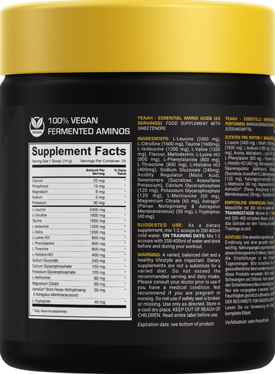 Dedicated Nutrition YEAAH Essential Amino Acids - 350 g Grape Bubblegum