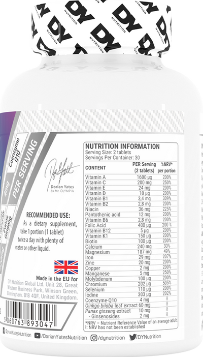 Dorian Yates Nutrition Multivitamin Complex - 60 tabs