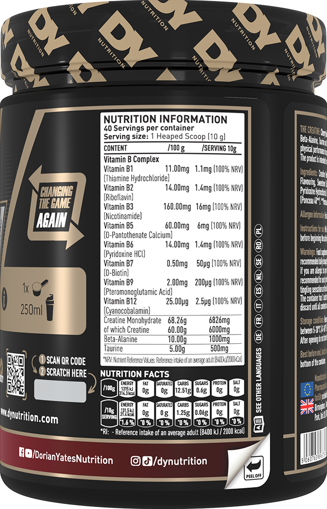 Dorian Yates Nutrition The Creatine - 400 g Cherry