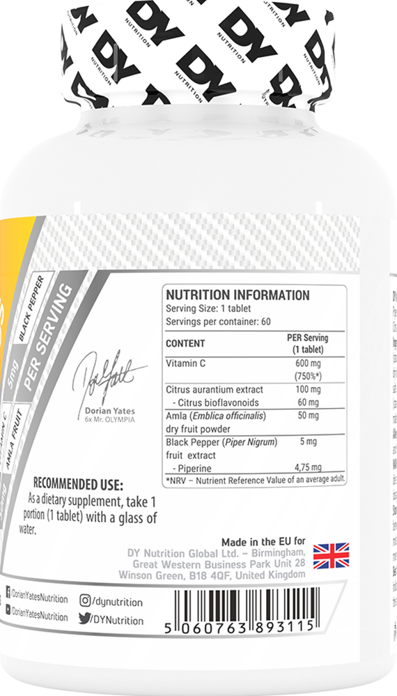 Dorian Yates Nutrition Vitamin C Plus - 60 tabs