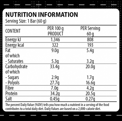 Dorian Yates Nutrition Whey Protein Bar - 12 x 60 g Salted Caramel