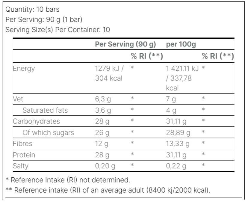 Dymatize Mass Gainer Bar - 10 x 90 g