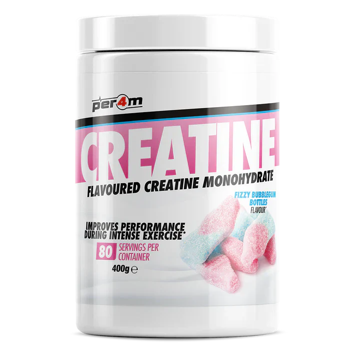 PER4M Flavoured Micronised Creatine - 400 g Fizzy Bubblegum Bottles