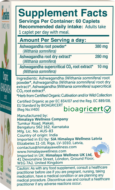 Himalaya Organic Ashwagandha - 60 caps