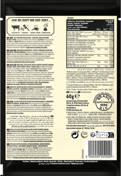 Jack Link's Beef Jerky - 12 x 60 g Original