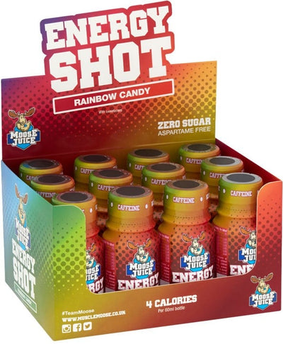 Muscle Moose Energy Shots - 12 x 60 ml Rainbow